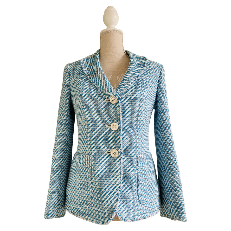 Rena Lange Jacket/Coat Cotton in Turquoise