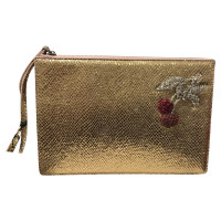 Alessandro Dell'acqua Clutch Leer in Goud