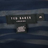 Ted Baker Seidenkleid con strisce