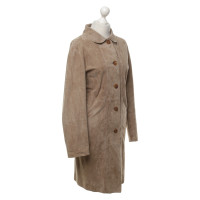 Iris Von Arnim Suede coat in beige