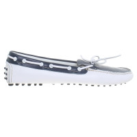 Car Shoe Loafers in blue and white