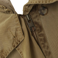 Closed Short parka in Pale olive