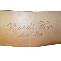 Reptile's House Leather belt made of ostrich leather
