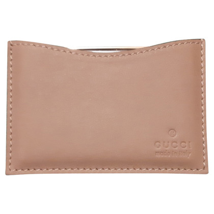 Gucci Accessoire aus Leder in Beige