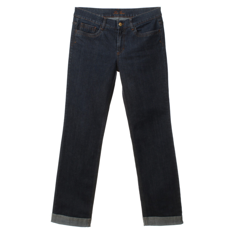Loro Piana Jeans in donkerblauw met toeslag