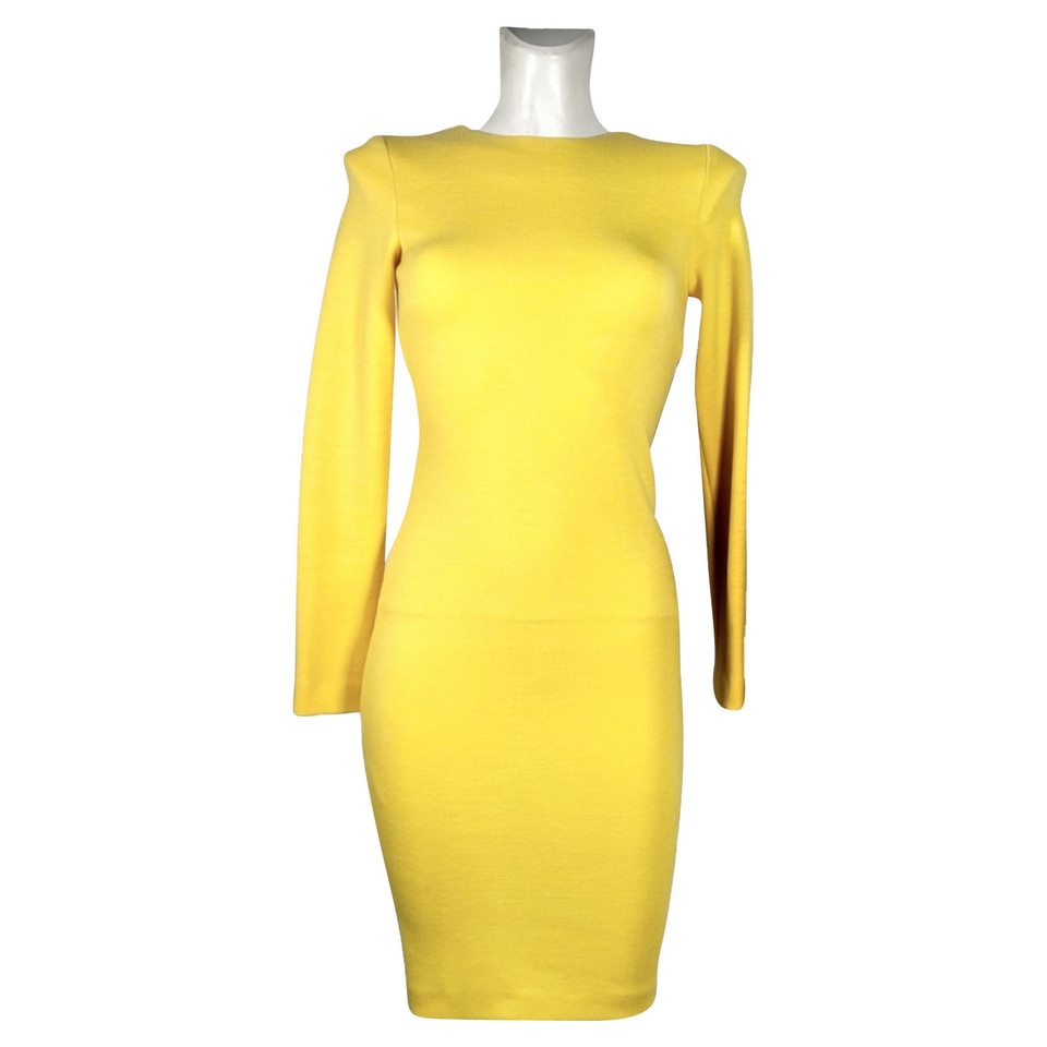 Fausto Puglisi Kleid aus Wolle in Gelb