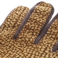 Borbonese Handschuhe mit Leder-Besatz