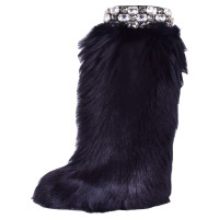 Dolce & Gabbana Stiefel aus Pelz in Schwarz