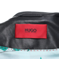 Hugo Boss Leren jas in zwart