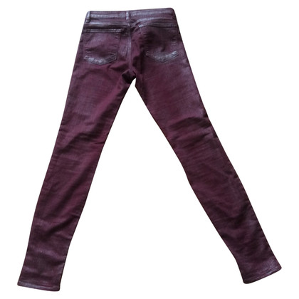 J Brand Skinny-Jeans in Weinrot