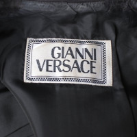 Gianni Versace Veste/Manteau en Cuir en Marron