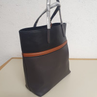 Smythson Shopper Leer in Grijs