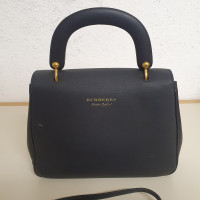 Burberry DK88 Top Handle Bag Leer in Zwart