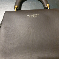 Burberry DK88 Top Handle Bag Leer in Zwart