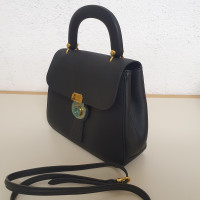 Burberry DK88 Top Handle Bag Leer in Zwart