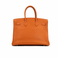 Hermès Birkin Bag 35 aus Leder in Orange