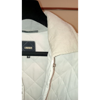 Husky Jacke/Mantel aus Baumwolle in Weiß