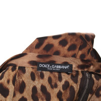 Dolce & Gabbana Jupe en soie avec imprimé animal