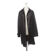 Giorgio Armani Jacket/Coat Silk in Brown