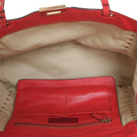Valentino Garavani Rockstud Tote Bag aus Leder in Rot