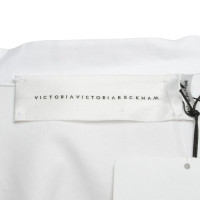 Victoria Beckham Weiße Bluse mit Falten