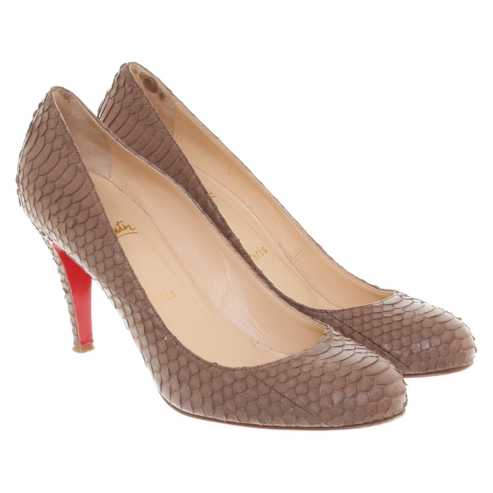 Christian Louboutin pumps made of snakeskin