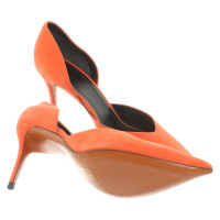 Céline Pumps/Peeptoes Leather in Orange