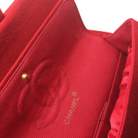 Chanel Classic Flap Bag Medium Jersey in Rood