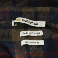 Rich & Royal Bluse mit Karomuster 