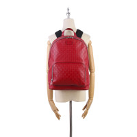 Gucci Rucksack aus Leder in Rot