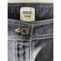 Hermès Hose aus Baumwolle in Blau