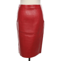 Gucci Skirt Leather in Red