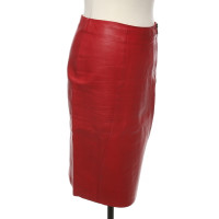 Gucci Skirt Leather in Red