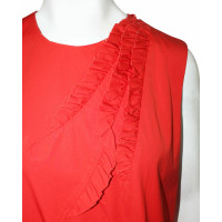 Dries Van Noten Kleid aus Baumwolle in Rot