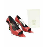 Gianni Versace Sandalen Leer in Rood