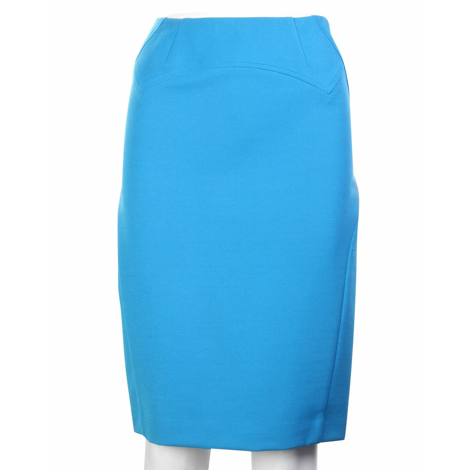 Zac Posen Skirt Cotton in Turquoise