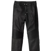 Balmain X H&M Paire de Pantalon en Cuir en Noir