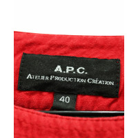 A.P.C. Oberteil aus Baumwolle in Rot