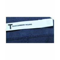 T By Alexander Wang Shorts Silk in Blue