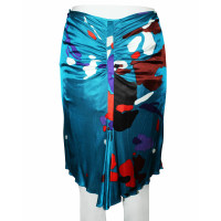Gianni Versace Skirt Viscose in Blue