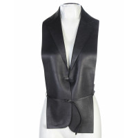Hermès Jacke/Mantel aus Leder in Schwarz