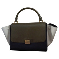 Céline Trapeze Small Leather in Olive