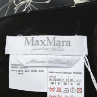 Max Mara gonna di seta nei colori nero / crema