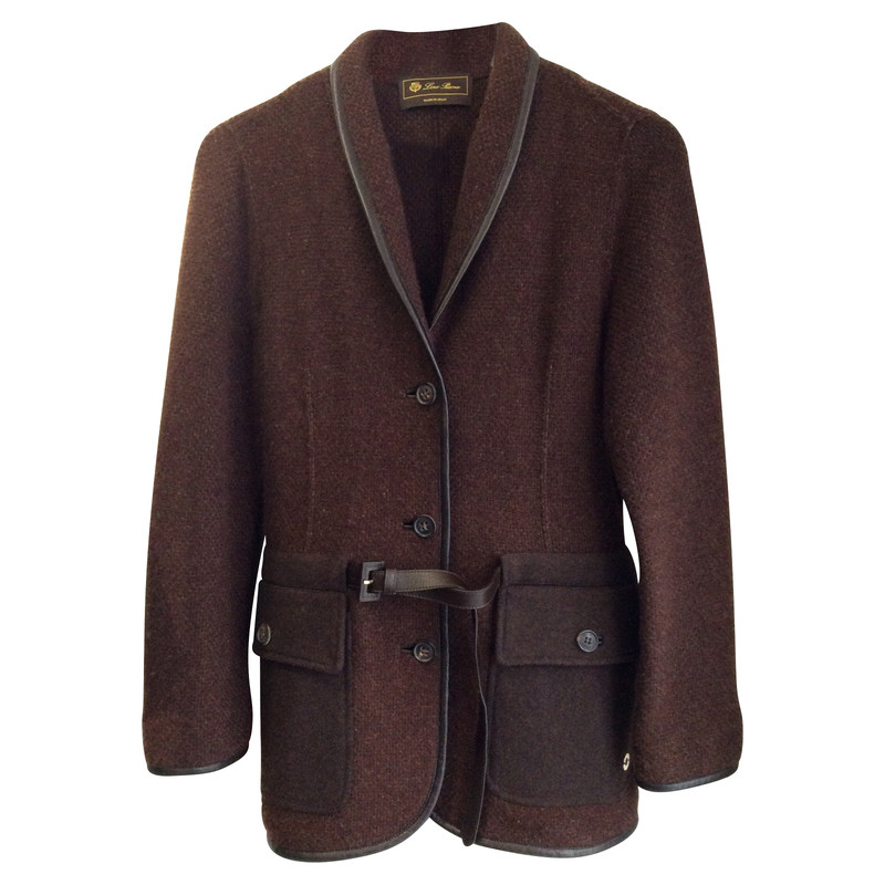 Loro Piana Cashmere jacket with leather details