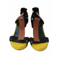 Fendi Wedges Leather in Yellow