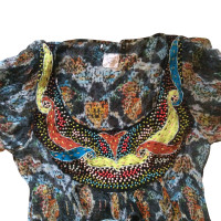 Antik Batik Zijden jurk met borduurwerk
