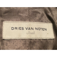 Dries Van Noten Jacke/Mantel aus Wolle in Grün