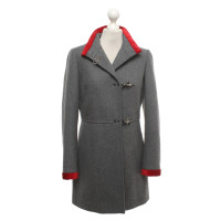 Fay Coat in grey / red