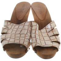 Marc Cain Sandals in reptile leather-look