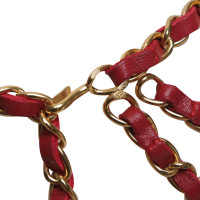 Chanel Cintura a catena in rosso / oro